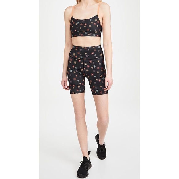 Splits59 Ava High Waist Floral Bike Shorts Large - Picture 5 of 9